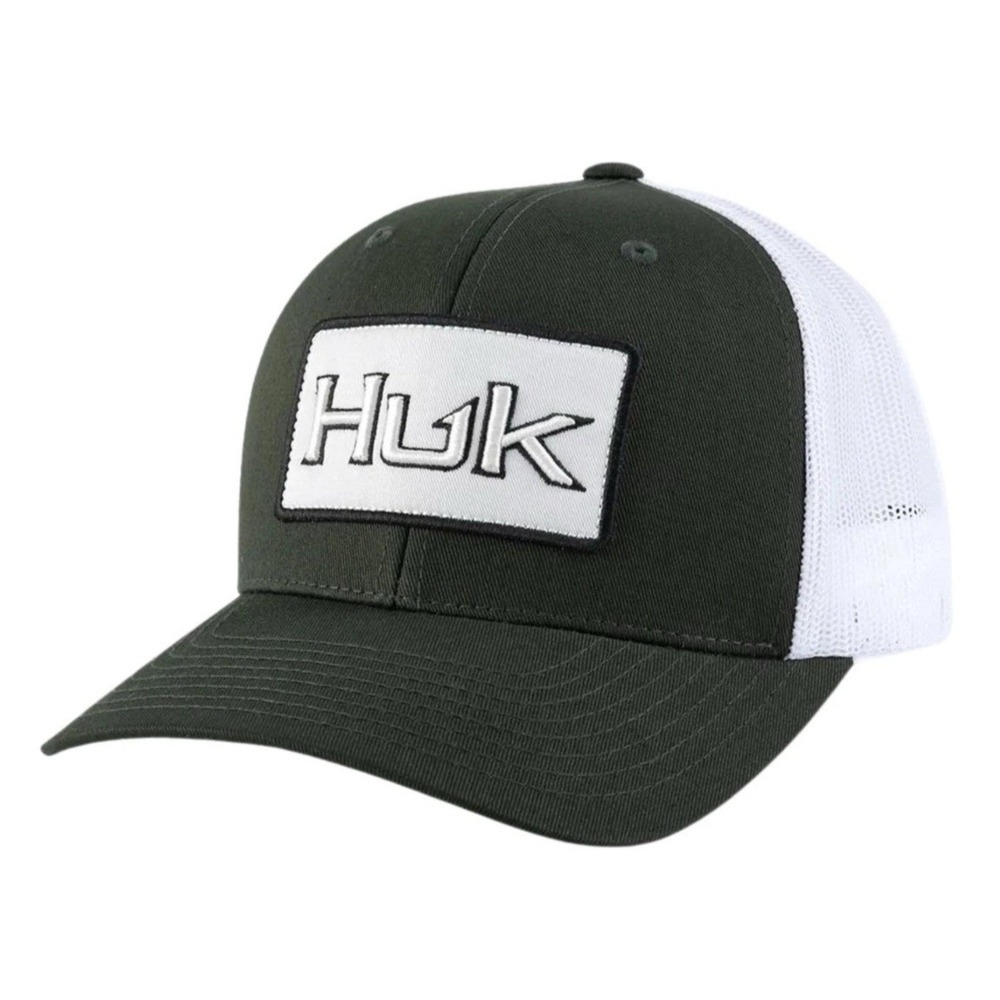 NEW Huk Bold Patch Trucker Hat Cap Men's Cypress  Fishing Outdoor Mesh Snapback‎
